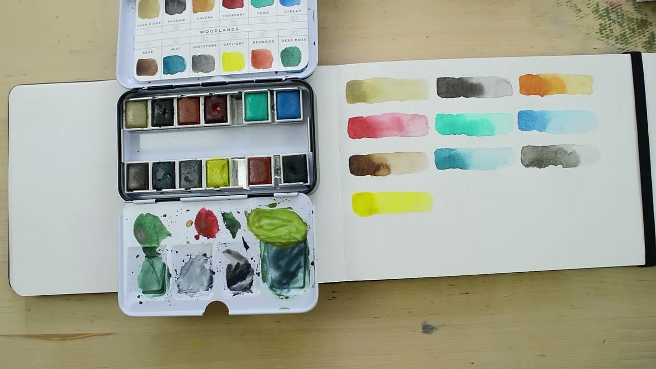 Step 6: Let the Watercolor Swatch Chart Dry Before Adding Layers - How to Paint With Watercolors for Beginners: Your First Lesson
