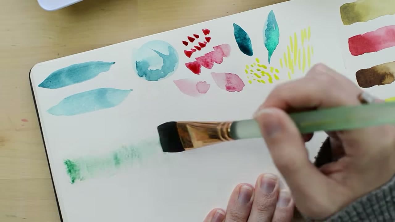 Step 9: Lay a Watercolor Wash With a Flat Brush - How to Paint With Watercolors for Beginners: Your First Lesson