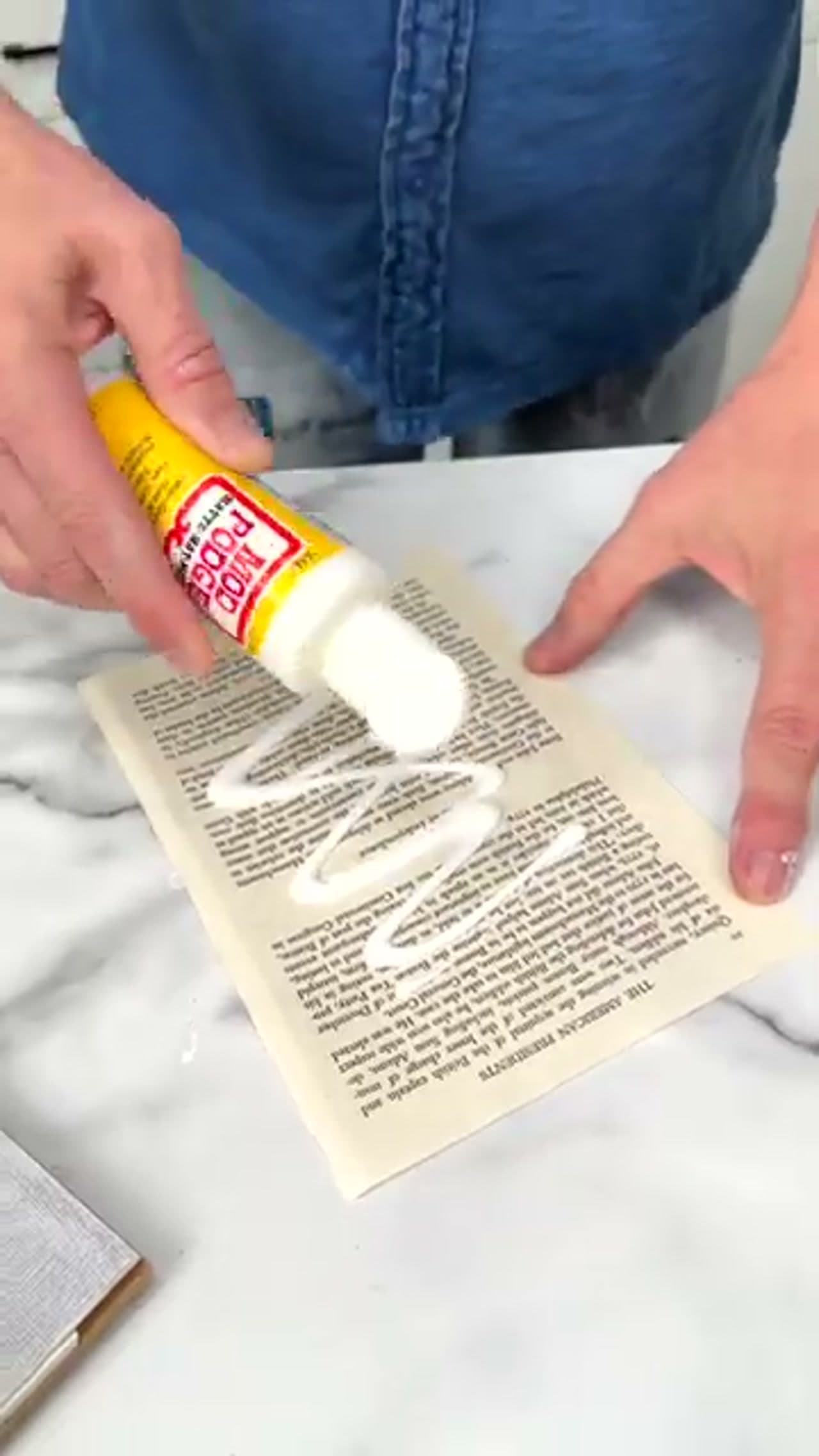 Step 4: Step 4: Mod Podge a Book-Page Collage