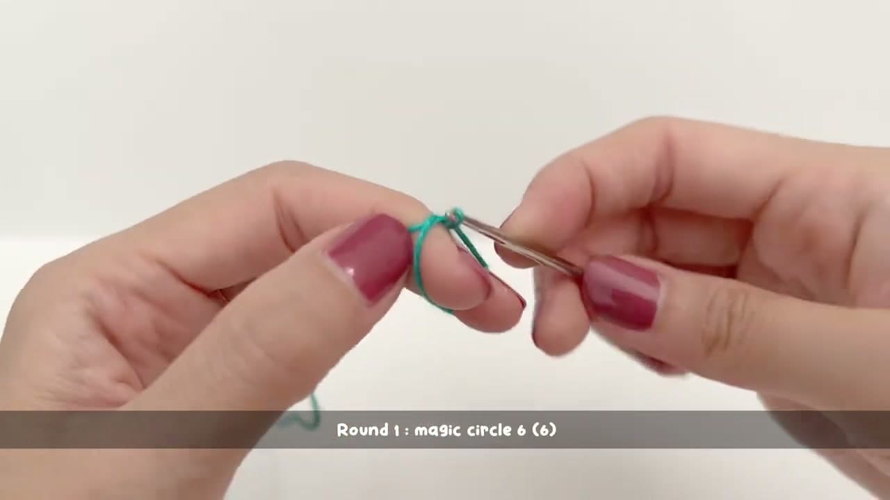 Step 1: Start the Body with a Magic Ring - How to Crochet an Owl (Tiny Amigurumi Pattern, Step by Step)