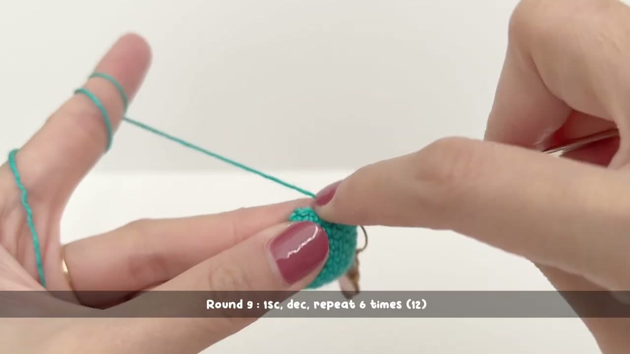 Step 4: Decrease to Dome the Top - How to Crochet an Owl (Tiny Amigurumi Pattern, Step by Step)