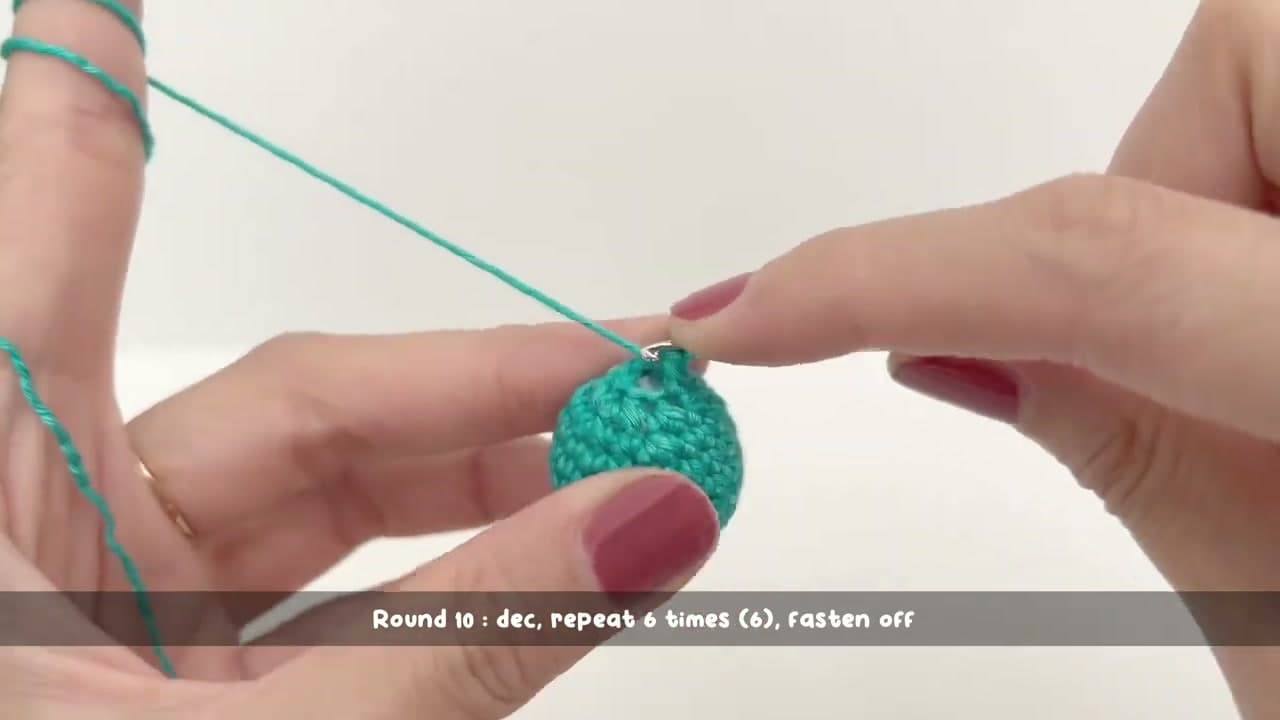 Step 6: Close the Body and Fasten Off - How to Crochet an Owl (Tiny Amigurumi Pattern, Step by Step)